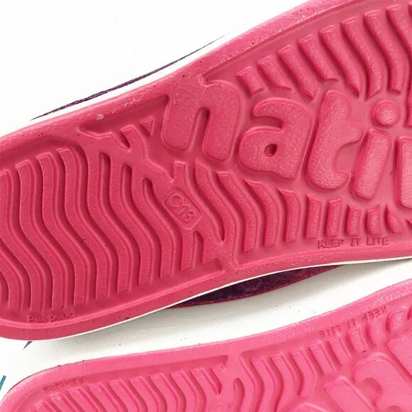 Native Kids Jefferson Shoes 13 Starfish Dazzle Bling Pink White Synthetic NIB