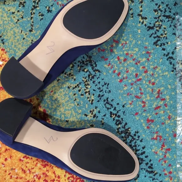 Naturalizer Blue Suede Heels with Block Heel
