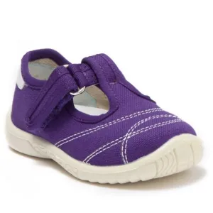 NATURINO Mini Kids Purple Canvas Mary Jane Sneakers