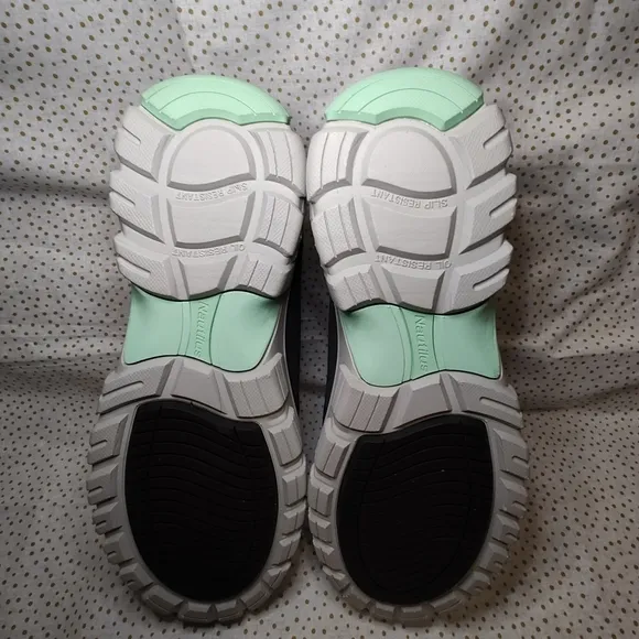 Nautilus Women's Zephyr Safety Toe Athletic Safety Shoes N1355 Gray/Mint Sz 11W