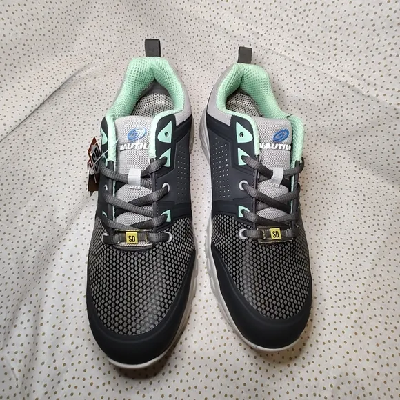 Nautilus Women's Zephyr Safety Toe Athletic Safety Shoes N1355 Gray/Mint Sz 11W