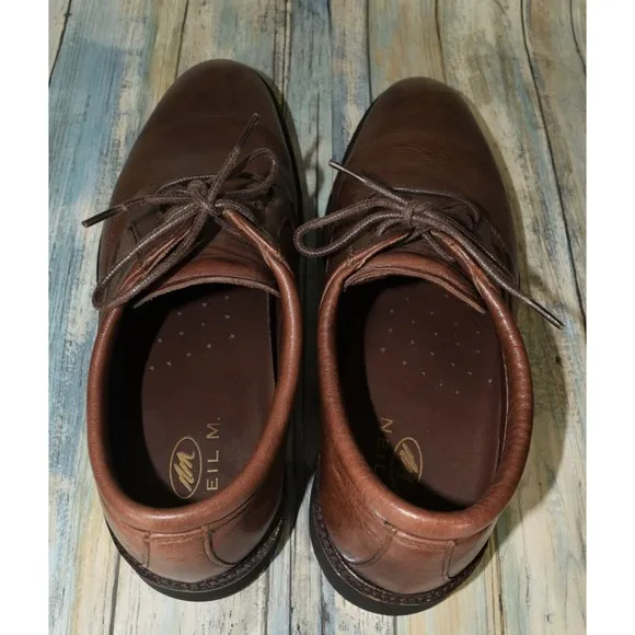 Neil M Wynne Men's Oxfords Size 11.5 (B) M-Tech Brown Leather Casual Shoes
