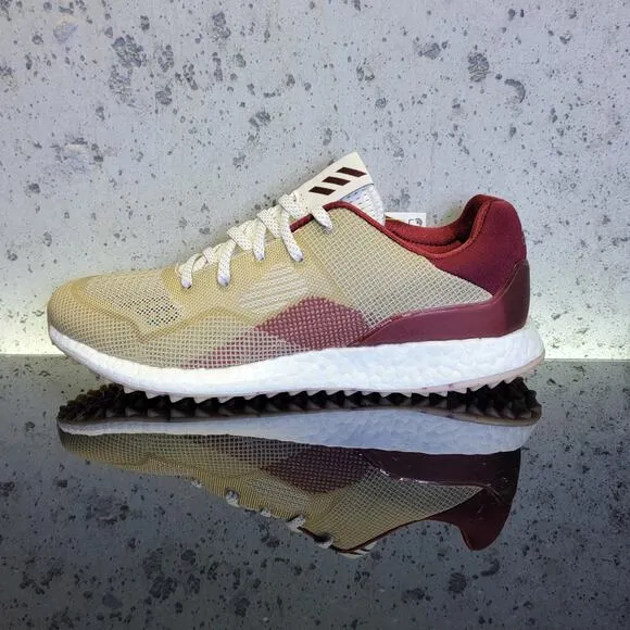 New Adidas Men's Crossknit DPR Golf Shoes, Size 7.5, Tan/Maroon