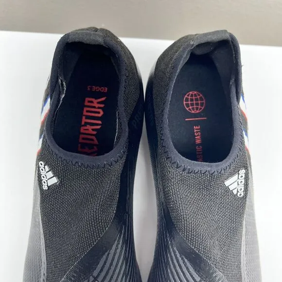 NEW Adidas Predator Edge .3 Laceless FG Soccer Cleats Black Shoes Mens Sz 5