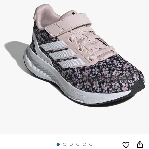 New Adidas Shoes Size 11 Kids Runfalcon 3.0 Pink and Black Floral Sneakers 🖤🩷🖤