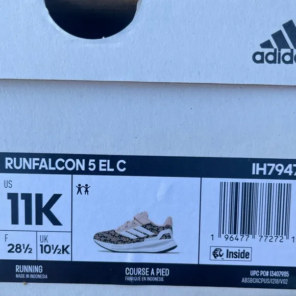 New Adidas Shoes Size 11 Kids Runfalcon 3.0 Pink and Black Floral Sneakers 🖤🩷🖤