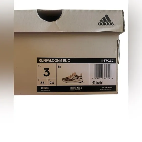 New Adidas Shoes Size 2 Kids Runfalcon 3.0 Pink and Black Floral Sneakers 🖤🩷🖤