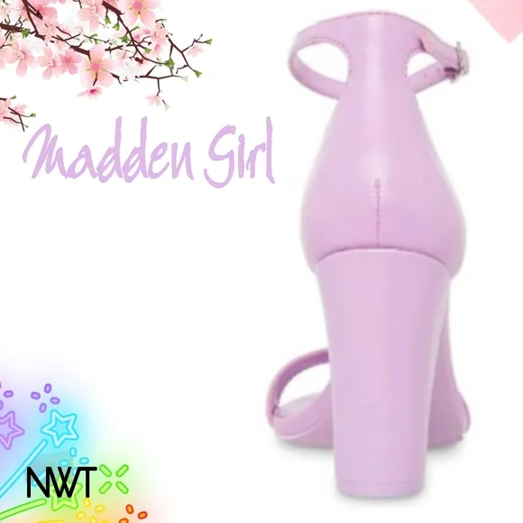 NEW ARRIVAL MADDEN ORCHID HEELS PURPLE PINK BLOCK HEEL SANDAL OPEN TOE 10