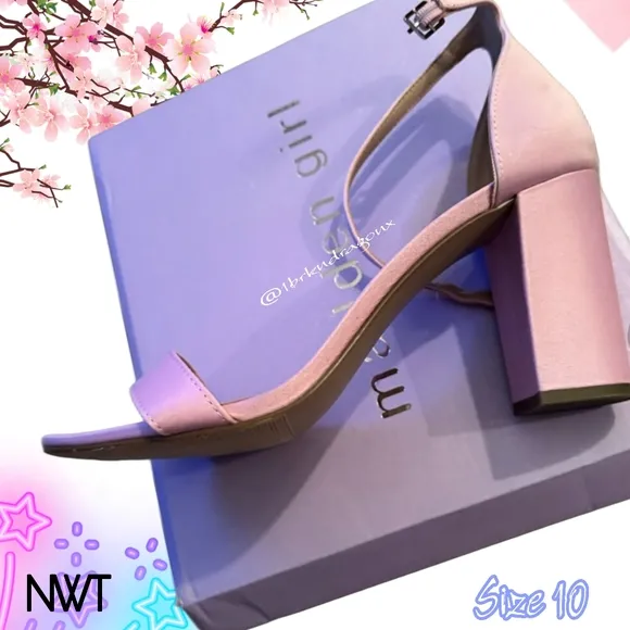 NEW ARRIVAL MADDEN ORCHID HEELS PURPLE PINK BLOCK HEEL SANDAL OPEN TOE 10