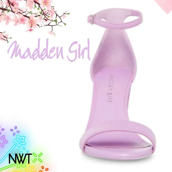 NEW ARRIVAL MADDEN ORCHID HEELS PURPLE PINK BLOCK HEEL SANDAL OPEN TOE 10