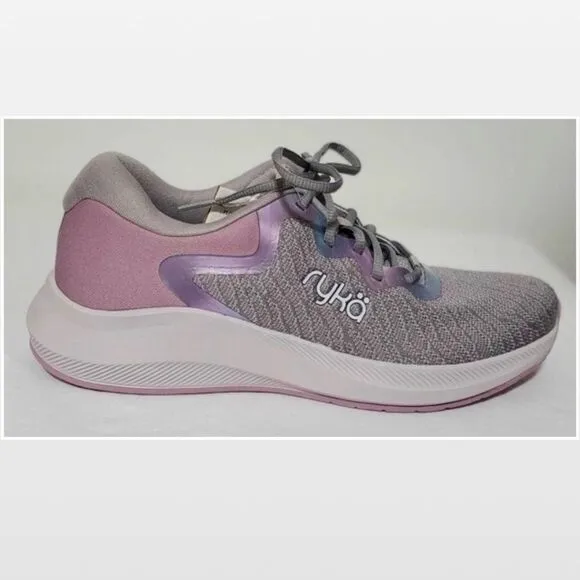 New Athletic Woman’s Shoes Grey &amp; Purple Size 9 Ryka