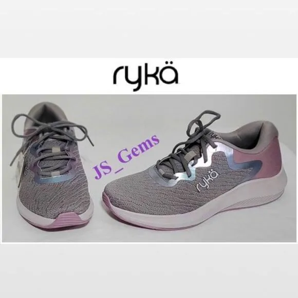 New Athletic Woman’s Shoes Grey &amp; Purple Size 9 Ryka
