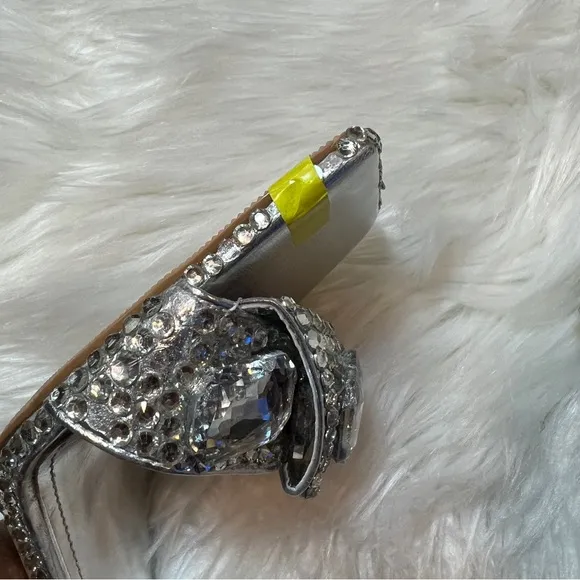 NEW AZALEA WANG DISCOBALL-SILVER STILETTO SANDAL