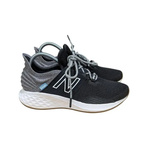 New Balance Fresh Foam Roav Running Shoes Sneakers Black Gray Womens 9 Workout
