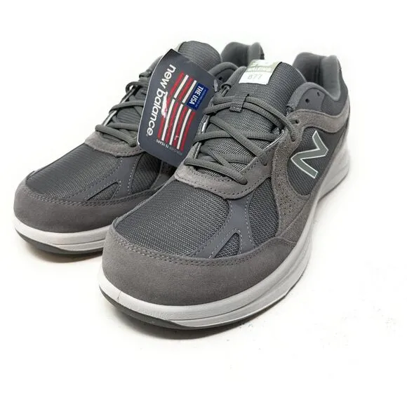 New Balance Men Size 12.5‎  MW877GT D Sneakers Gray Green Low Top Lace-Up Shoes