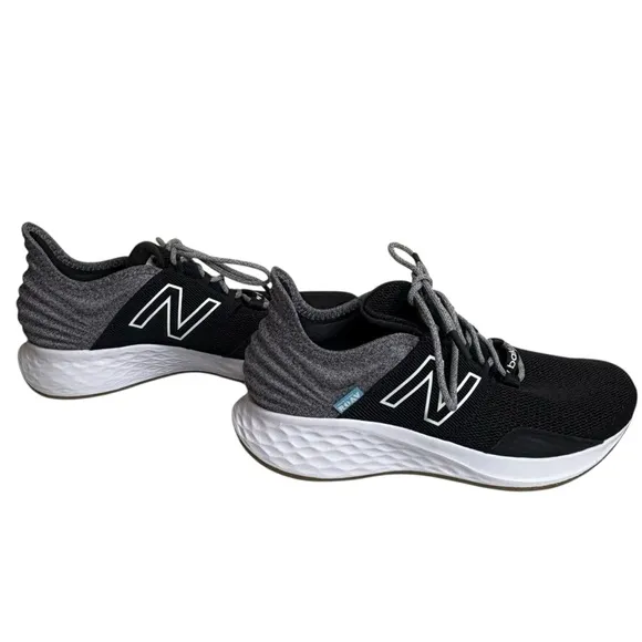 New Balance sz 8 Wide Black Gray Women Fresh Foam Roav Running Athletic Sneaker