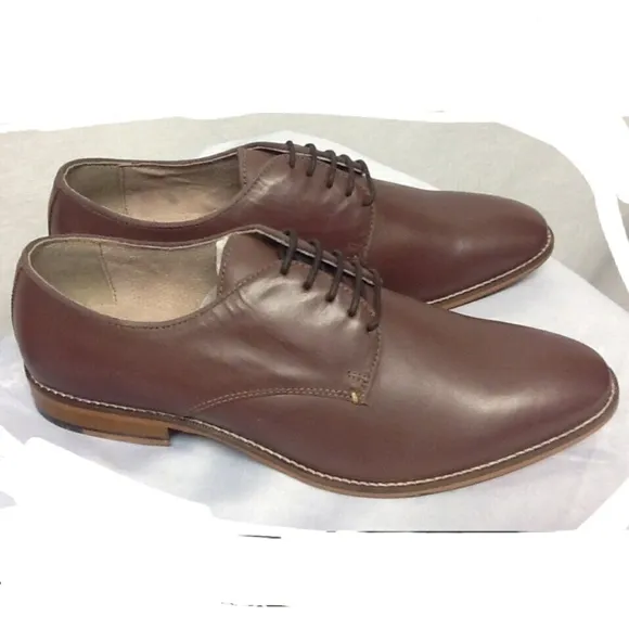 NEW Banana Republic Brown Leather Lace-up Oxfords Derbys size 9