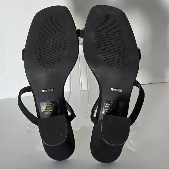 New Billini Haze Black Block Heels Size 9