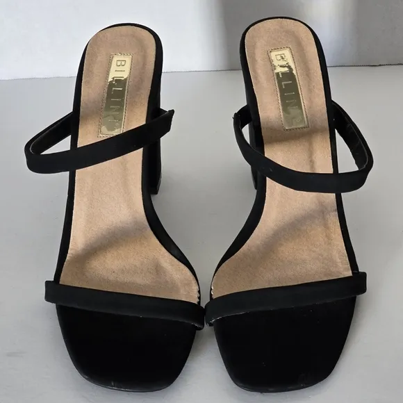 New Billini Haze Black Block Heels Size 9