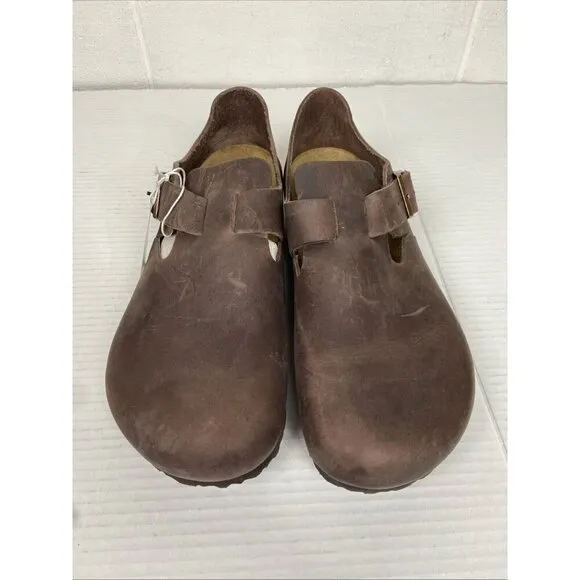 NEW Birkenstock Men's London BS Oiled‎ Leather Clogs Habana Regular Fit #166531