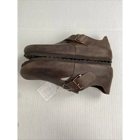 NEW Birkenstock Men's London BS Oiled‎ Leather Clogs Habana Regular Fit #166531