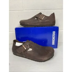 NEW Birkenstock Men's London BS Oiled‎ Leather Clogs Habana Regular Fit #166531