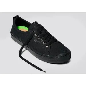 NEW Cariuma Sneakers Oca Low Top Lace Up Organic Canvas Black Unisex W9.5 M8