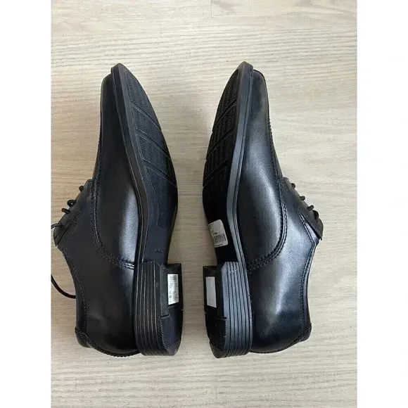 NEW Clarks Comfort Men’sTilden Walk Black Leather Lace Up Oxfords Size 7.5 M