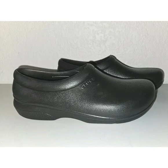 New Crocs Adult On the Clock Clogs Slip Resistant Work Shoes Slip Ons 8M, 10W