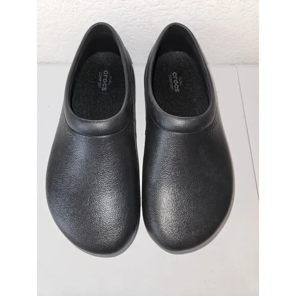 New Crocs Adult On the Clock Clogs Slip Resistant Work Shoes Slip Ons 8M, 10W