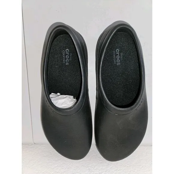 New Crocs Adult On the Clock Clogs Slip Resistant Work Shoes Slip Ons 8M, 10W