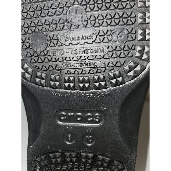 New Crocs Adult On the Clock Clogs Slip Resistant Work Shoes Slip Ons 8M, 10W
