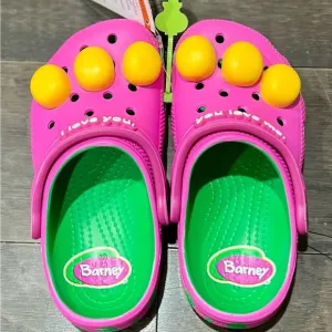 New CROCS  c11 Barney “I Love You, You Love Me” Limited Edition Classic Clogs
