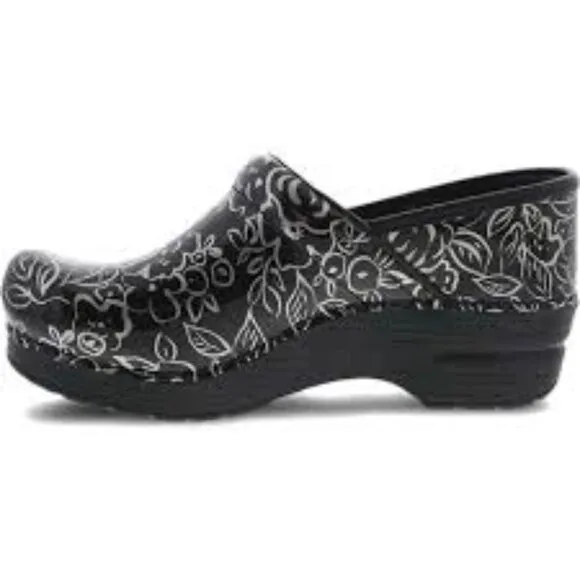NEW DANSKO Patent Leather Professional Dotty Abstract Clogs  for women 462mn