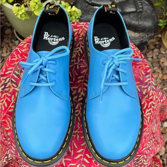 New Dr. Martens 1461 Blue Ice Translucent Sole Oxfords