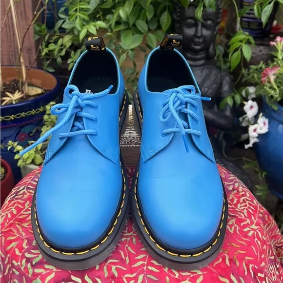 New Dr. Martens 1461 Blue Ice Translucent Sole Oxfords