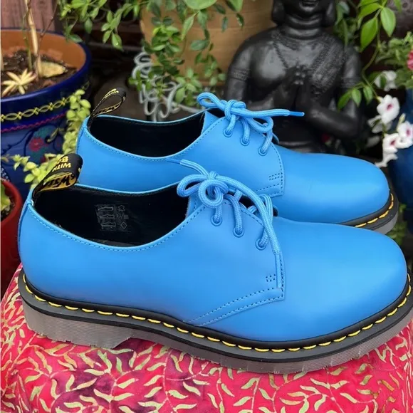 New Dr. Martens 1461 Blue Ice Translucent Sole Oxfords