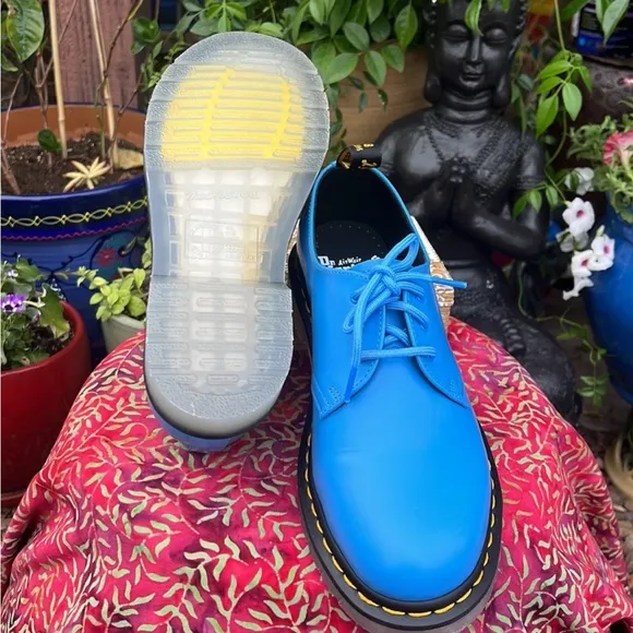 New Dr. Martens 1461 Blue Ice Translucent Sole Oxfords