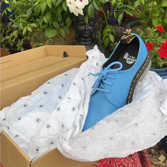 New Dr. Martens 1461 Blue Ice Translucent Sole Oxfords
