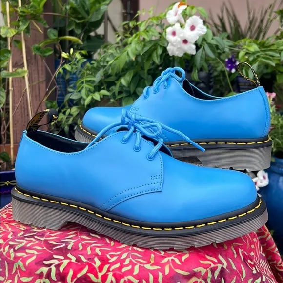 New Dr. Martens 1461 Blue Ice Translucent Sole Oxfords