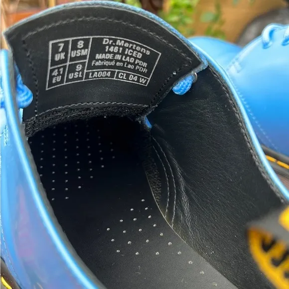 New Dr. Martens 1461 Blue Ice Translucent Sole Oxfords