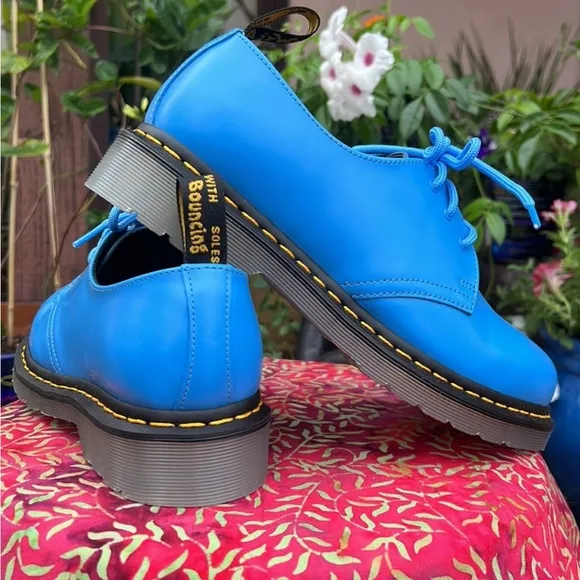 New Dr. Martens 1461 Blue Ice Translucent Sole Oxfords