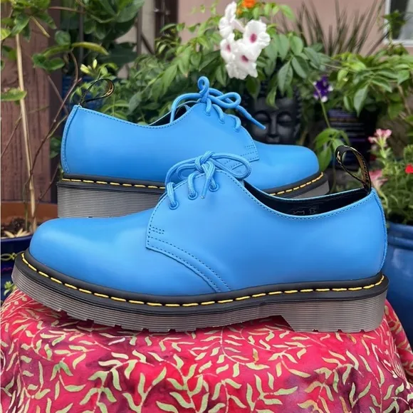 New Dr. Martens 1461 Blue Ice Translucent Sole Oxfords