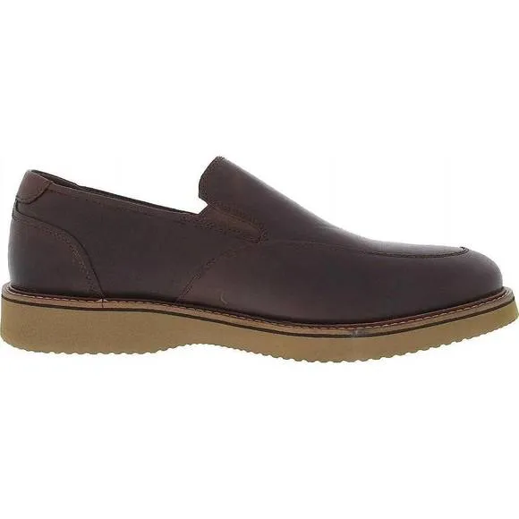 NEW DUNHAM men's clyde slip-on shoes - x-wide in saddle brown