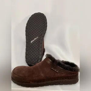 NEW / Eddie Bauer Moc Toe Mule Clogs Brown Leather Slip On