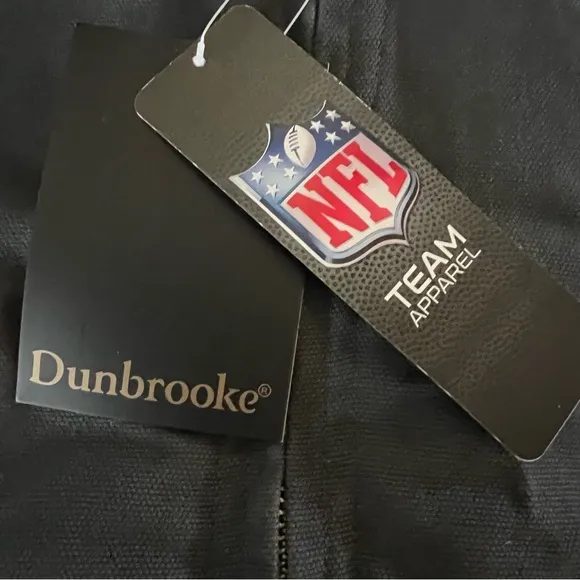 New England Patriots NFL Navy Coat Dakota Cotton Canvas Hooded Jacket Size L NWT