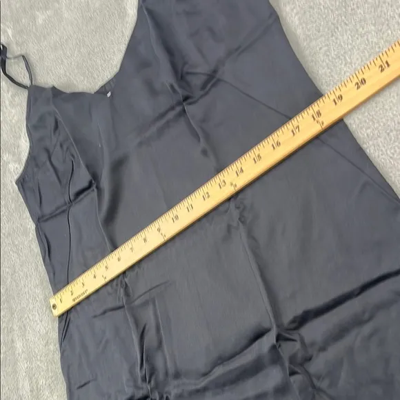 NEW Ettitude L 100% Bamboo Lyocell Black Slip Dress Nightie, Nightgown