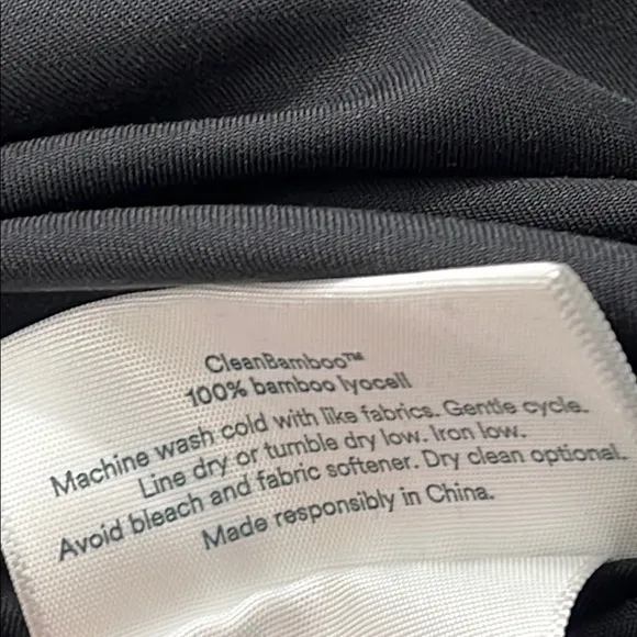 NEW Ettitude L 100% Bamboo Lyocell Black Slip Dress Nightie, Nightgown