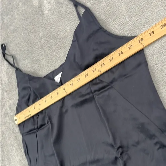 NEW Ettitude L 100% Bamboo Lyocell Black Slip Dress Nightie, Nightgown