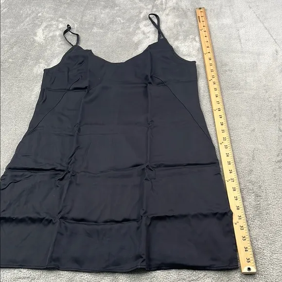 NEW Ettitude L 100% Bamboo Lyocell Black Slip Dress Nightie, Nightgown